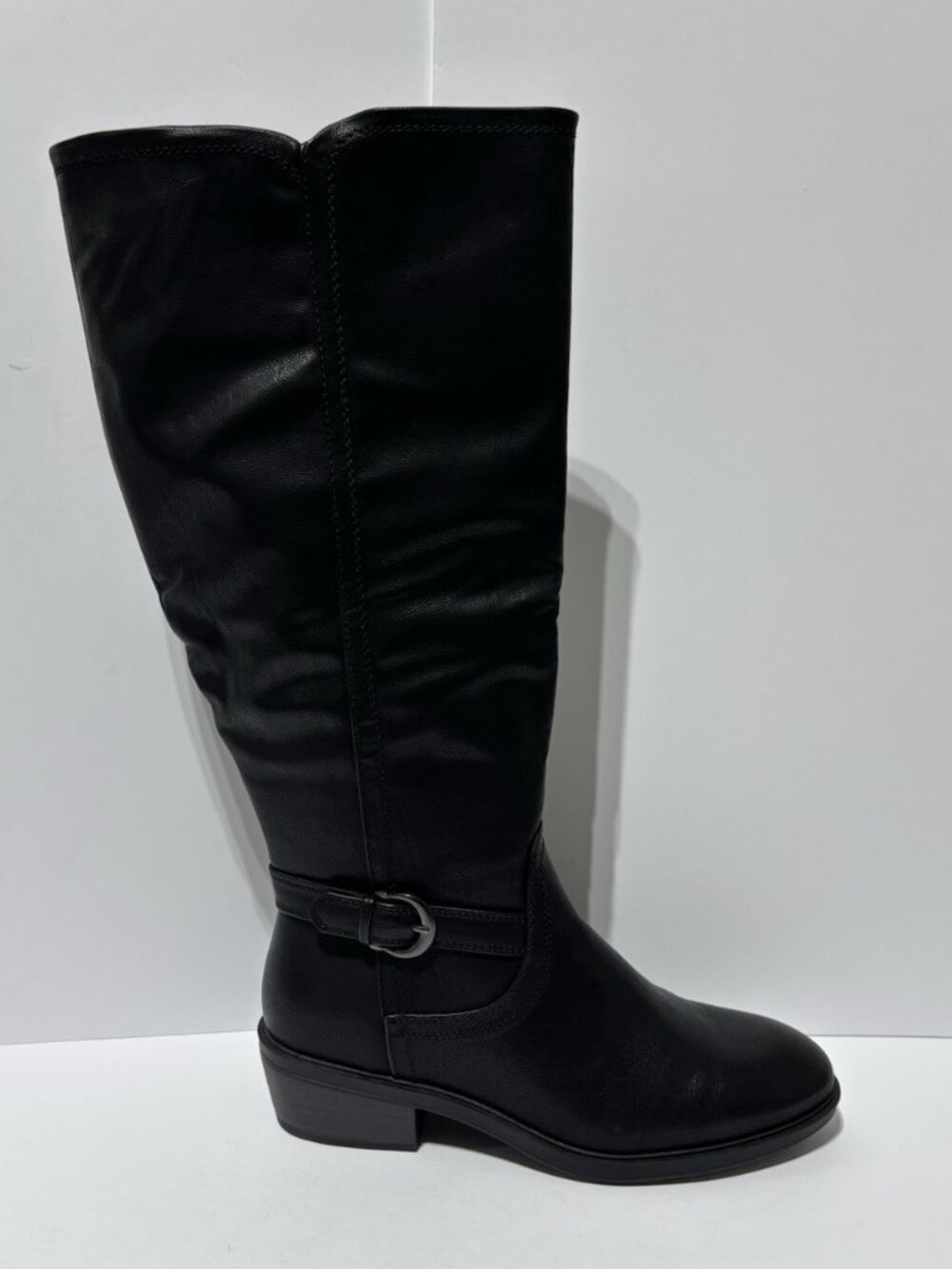 Baretraps Women’s Nena Black Riding Boots, Size 9W, Wide Calf